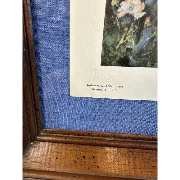 Vintage Renoir Girl with a Watering Can Framed Art Print National Cottage Core